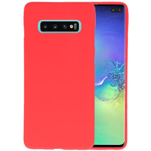 BackCover Hoesje Color Telefoonhoesje voor Samsung Galaxy S10 Plus - Rood