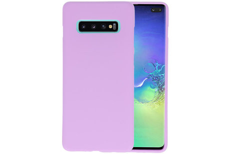 BackCover Hoesje Color Telefoonhoesje voor Samsung Galaxy S10 Plus - Paars