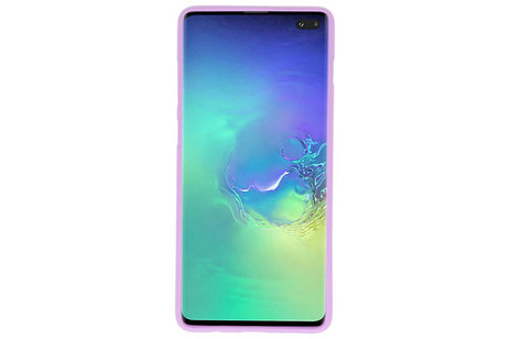 BAOHU Hoesje Geschikt voor de Samsung Galaxy S10 Plus - Backcover Color Telefoonhoesje - Paars