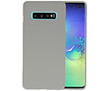 BackCover Hoesje Color Telefoonhoesje voor Samsung Galaxy S10 Plus - Grijs