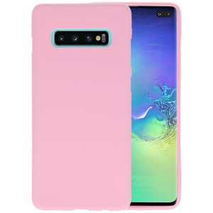 BackCover Hoesje Color Telefoonhoesje voor Samsung Galaxy S10 Plus - Roze
