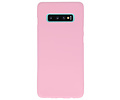 BackCover Hoesje Color Telefoonhoesje voor Samsung Galaxy S10 Plus - Roze