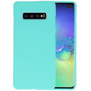 BackCover Hoesje Color Telefoonhoesje voor Samsung Galaxy S10 Plus - Turquoise