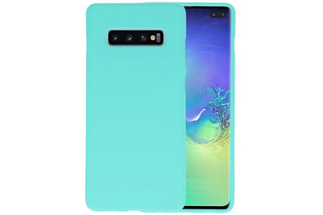 BackCover Hoesje Color Telefoonhoesje voor Samsung Galaxy S10 Plus - Turquoise