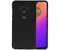 BAOHU Hoesje Geschikt voor de Motorola Moto G7 - Backcover Color Telefoonhoesje - Zwart
