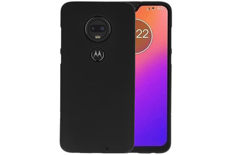 BackCover Hoesje Color Telefoonhoesje voor Motorola Moto G7 - Zwart