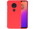 BAOHU Hoesje Geschikt voor de Motorola Moto G7 - Backcover Color Telefoonhoesje - Rood