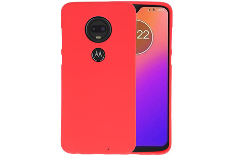 BackCover Hoesje Color Telefoonhoesje voor Motorola Moto G7 - Rood