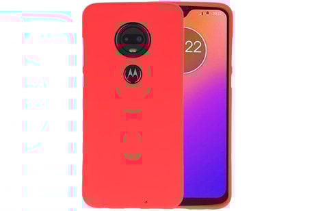 BAOHU Hoesje Geschikt voor de Motorola Moto G7 - Backcover Color Telefoonhoesje - Rood
