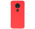 BackCover Hoesje Color Telefoonhoesje voor Motorola Moto G7 - Rood