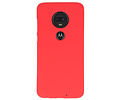 BAOHU Hoesje Geschikt voor de Motorola Moto G7 - Backcover Color Telefoonhoesje - Rood