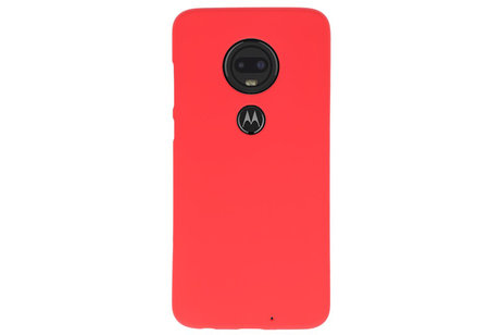 BAOHU Hoesje Geschikt voor de Motorola Moto G7 - Backcover Color Telefoonhoesje - Rood