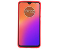 BAOHU Hoesje Geschikt voor de Motorola Moto G7 - Backcover Color Telefoonhoesje - Rood