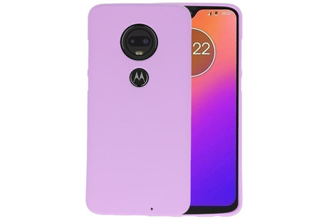 BackCover Hoesje Color Telefoonhoesje voor Motorola Moto G7 - Paars