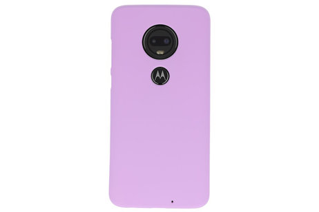 BAOHU Hoesje Geschikt voor de Motorola Moto G7 - Backcover Color Telefoonhoesje - Paars
