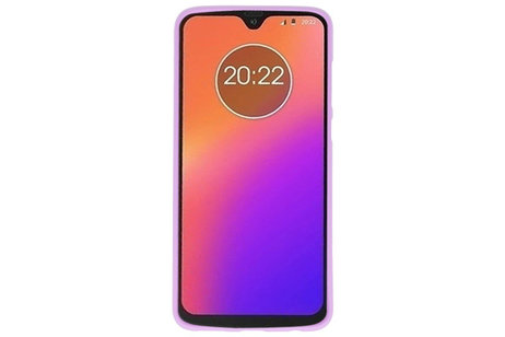 BackCover Hoesje Color Telefoonhoesje voor Motorola Moto G7 - Paars