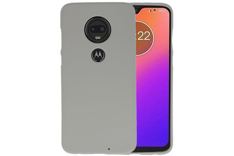 BAOHU Hoesje Geschikt voor de Motorola Moto G7 - Backcover Color Telefoonhoesje - Grijs