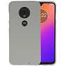 BAOHU BackCover Hoesje Color Telefoonhoesje Motorola Moto G7 - Grijs