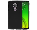BAOHU Hoesje Geschikt voor de Motorola Moto G7 Power - Backcover Color Telefoonhoesje - Zwart