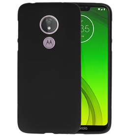 BAOHU BackCover Hoesje Color Telefoonhoesje Motorola Moto G7 Power - Zwart