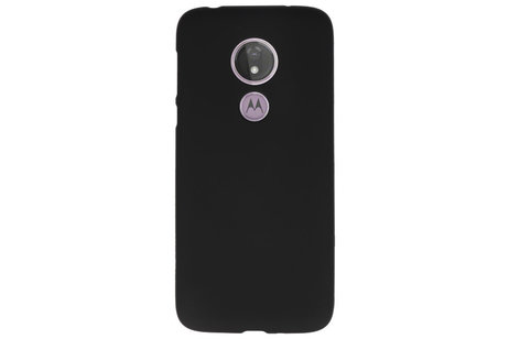BAOHU Hoesje Geschikt voor de Motorola Moto G7 Power - Backcover Color Telefoonhoesje - Zwart