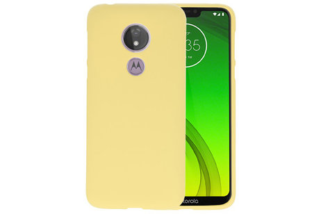 BAOHU Hoesje Geschikt voor de Motorola Moto G7 Power - Backcover Color Telefoonhoesje - Geel