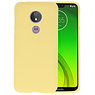 BAOHU BackCover Hoesje Color Telefoonhoesje Motorola Moto G7 Power - Geel