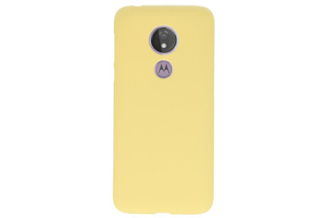 BackCover Hoesje Color Telefoonhoesje voor Motorola Moto G7 Power - Geel