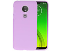 BAOHU Hoesje Geschikt voor de Motorola Moto G7 Power - Backcover Color Telefoonhoesje - Paars