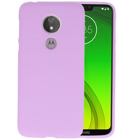 BAOHU BackCover Hoesje Color Telefoonhoesje Motorola Moto G7 Power - Paars