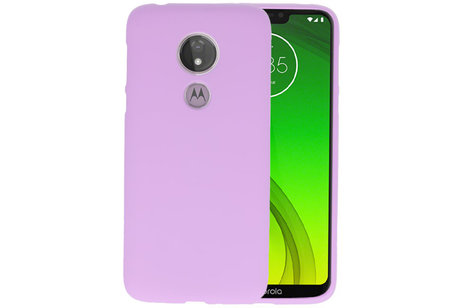 BAOHU Hoesje Geschikt voor de Motorola Moto G7 Power - Backcover Color Telefoonhoesje - Paars