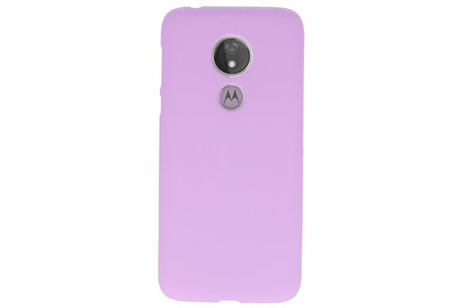 BAOHU Hoesje Geschikt voor de Motorola Moto G7 Power - Backcover Color Telefoonhoesje - Paars