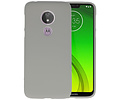 BAOHU Hoesje Geschikt voor de Motorola Moto G7 Power - Backcover Color Telefoonhoesje - Grijs