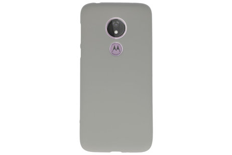 BAOHU Hoesje Geschikt voor de Motorola Moto G7 Power - Backcover Color Telefoonhoesje - Grijs