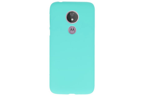 BAOHU Hoesje Geschikt voor de Motorola Moto G7 Power - Backcover Color Telefoonhoesje - Turquoise