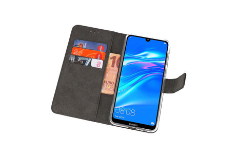 BAOHU Booktype Telefoonhoesjes - Bookcase Hoesje - Wallet Case -  Geschikt voor Huawei Y7 / Y7 Prime (2019) - Zwart
