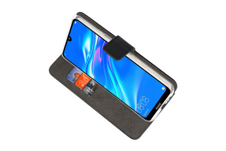 BAOHU Booktype Telefoonhoesjes - Bookcase Hoesje - Wallet Case -  Geschikt voor Huawei Y7 / Y7 Prime (2019) - Zwart