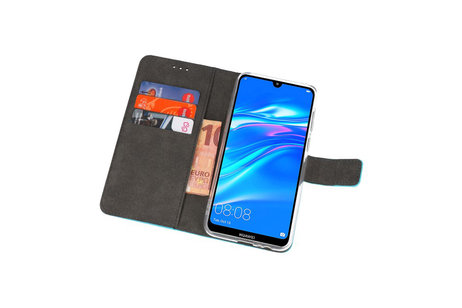 BAOHU Booktype Telefoonhoesjes - Bookcase Hoesje - Wallet Case -  Geschikt voor Huawei Y7 / Y7 Prime (2019) - Blauw
