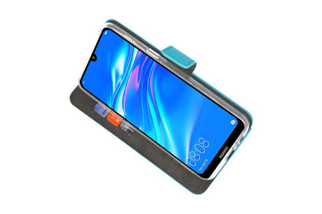 Booktype Telefoonhoesjes - Bookcase Hoesje - Wallet Case -  Geschikt voor Huawei Y7 / Y7 Prime (2019) - Blauw