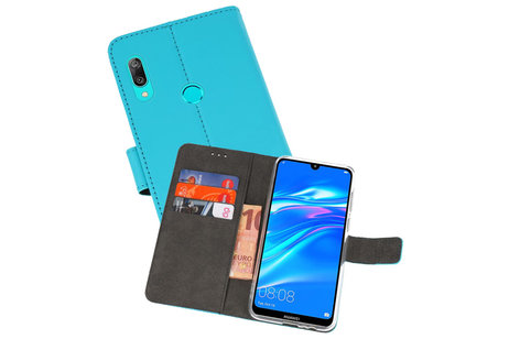 Booktype Telefoonhoesjes - Bookcase Hoesje - Wallet Case -  Geschikt voor Huawei Y7 / Y7 Prime (2019) - Blauw