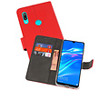 Booktype Telefoonhoesjes - Bookcase Hoesje - Wallet Case -  Geschikt voor Huawei Y7 / Y7 Prime (2019) - Rood