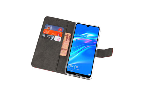 Booktype Telefoonhoesjes - Bookcase Hoesje - Wallet Case -  Geschikt voor Huawei Y7 / Y7 Prime (2019) - Bruin