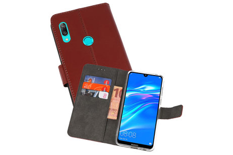 BAOHU Booktype Telefoonhoesjes - Bookcase Hoesje - Wallet Case -  Geschikt voor Huawei Y7 / Y7 Prime (2019) - Bruin