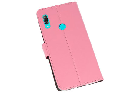 Booktype Telefoonhoesjes - Bookcase Hoesje - Wallet Case -  Geschikt voor Huawei Y7 / Y7 Prime (2019) - Roze