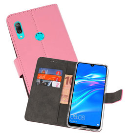 BAOHU Wallet Cases Hoesje Huawei Y7 / Y7 Prime (2019) Roze