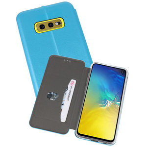 Slim Folio Case - Book Case Telefoonhoesje - Folio Flip Hoesje - Geschikt voor Samsung Galaxy S10e - Blauw