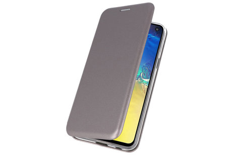 Slim Folio Case - Book Case Telefoonhoesje - Folio Flip Hoesje - Geschikt voor Samsung Galaxy S10e - Grijs