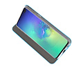 Slim Folio Case - Book Case Telefoonhoesje - Folio Flip Hoesje - Geschikt voor Samsung Galaxy S10 Plus - Blauw