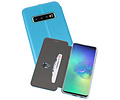 Slim Folio Case - Book Case Telefoonhoesje - Folio Flip Hoesje - Geschikt voor Samsung Galaxy S10 Plus - Blauw