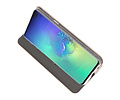Slim Folio Case - Book Case Telefoonhoesje - Folio Flip Hoesje - Geschikt voor Samsung Galaxy S10 Plus - Goud